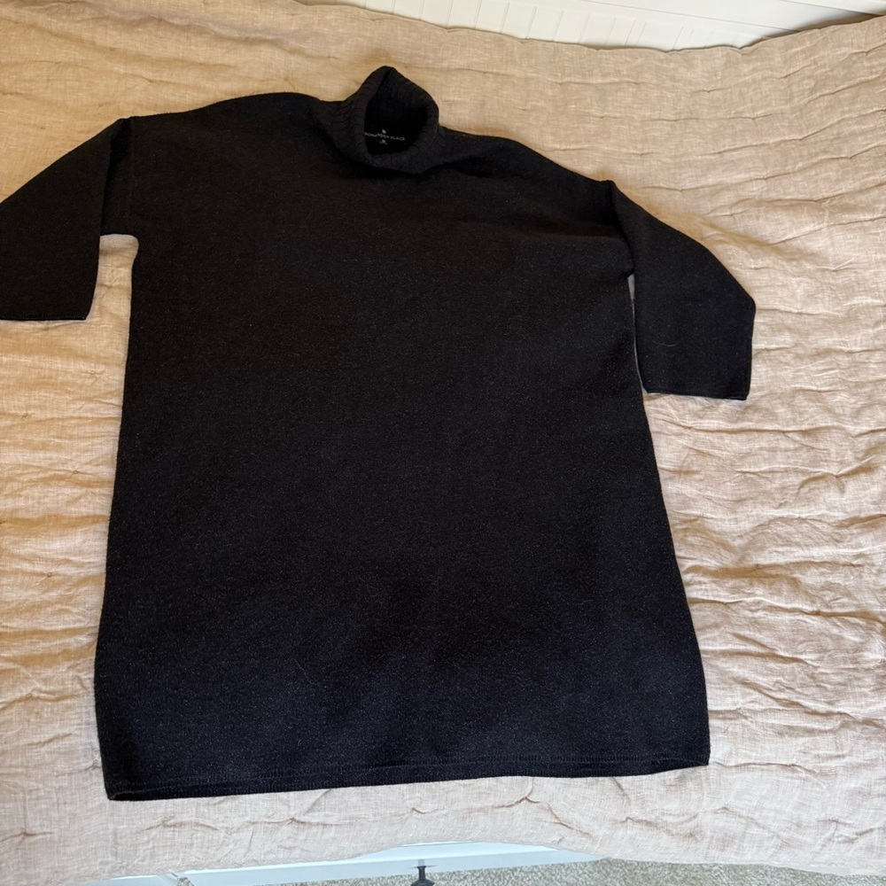 Tuckernuck pomander place noir Vivianne sweater dress black shimmer Size Medium - Picture 3 of 10